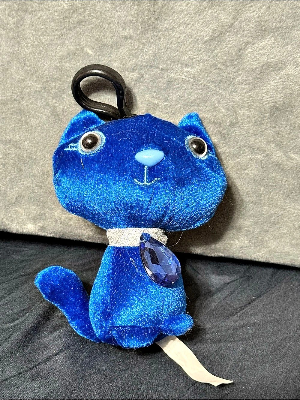 Blue Cat Plush Keychain